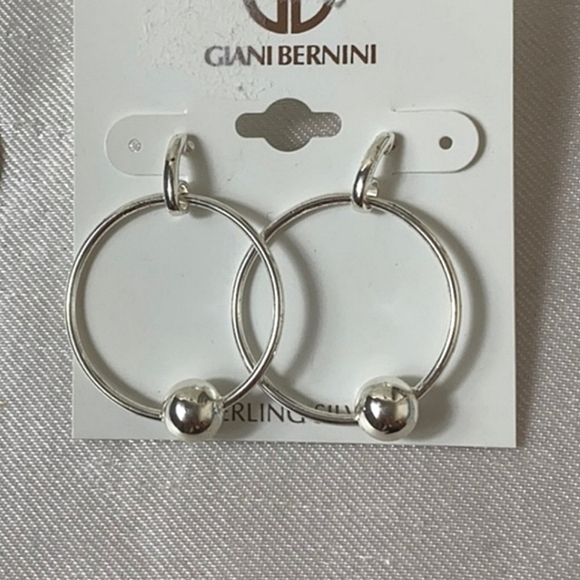 Giani Bernini Jewelry - Giani Bernini 925 Sterling Silver Loop & Ball Earrings